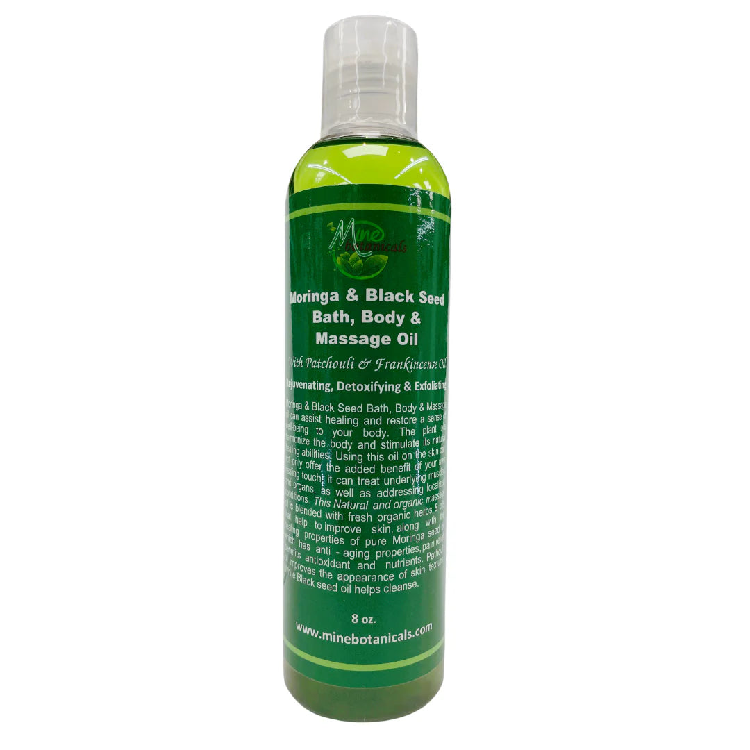 Moringa & Black Seed Bath, Body & Massage Oil 8oz