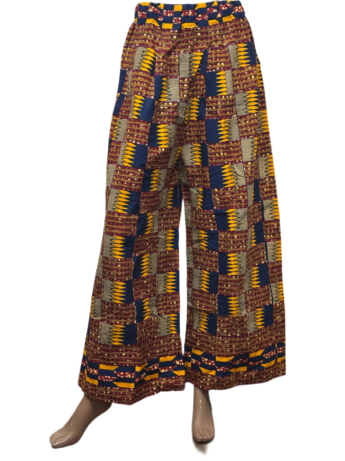 Women african pattern pants with pockets