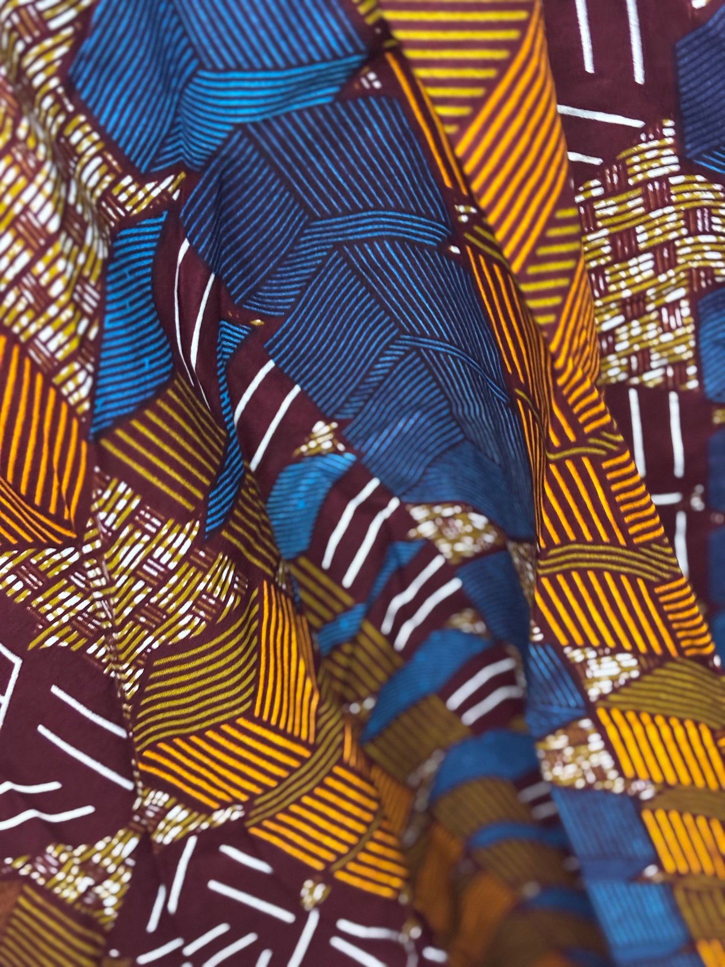 Seamless African pattern skirt with elastic waist