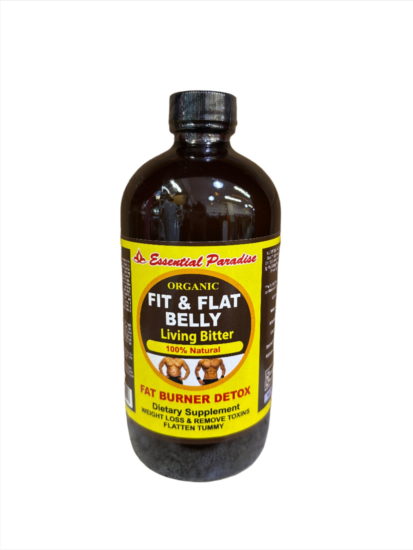 Essential Paradise Organic Fit & Flat Belly Living Bitter Fat Burner Detox 16oz