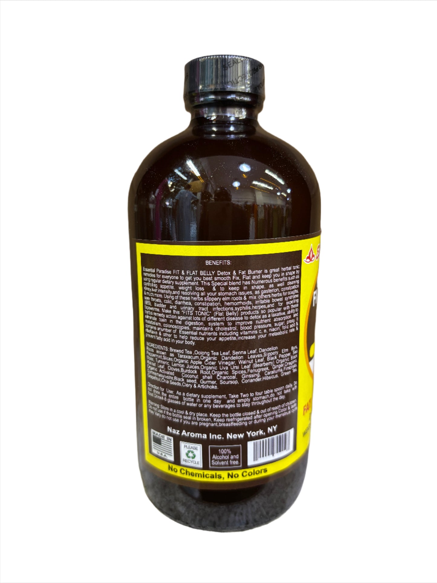 Essential Paradise Organic Fit & Flat Belly Living Bitter Fat Burner Detox 16oz