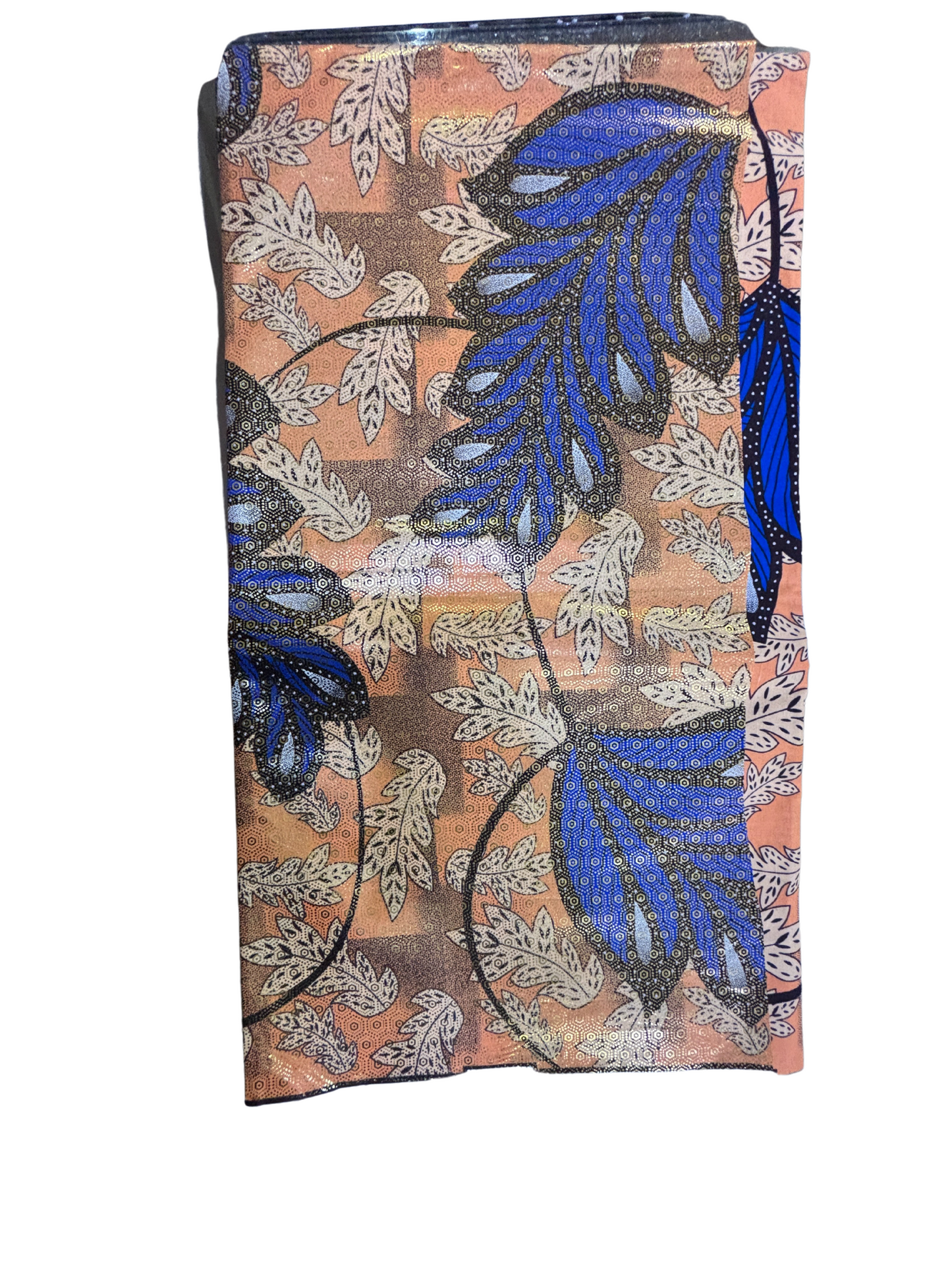 African print fabric with foil pattern