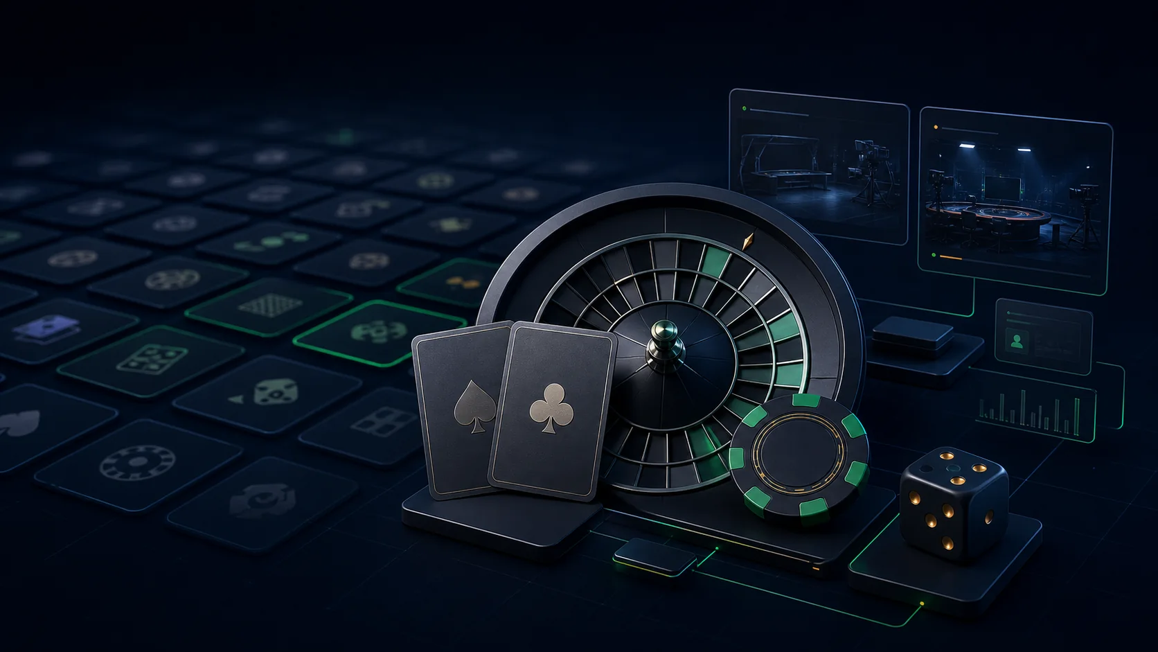 Casino game categories presented in a digital library
