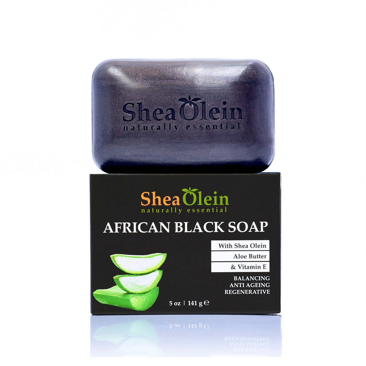 SheaOlein African Black Soap With Shea Olein Aloe Butter & Vitamin E 5oz