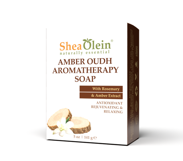 Amber Oudh Aromatherapy Bar Soap with Rosemary & Amber Extract 5oz