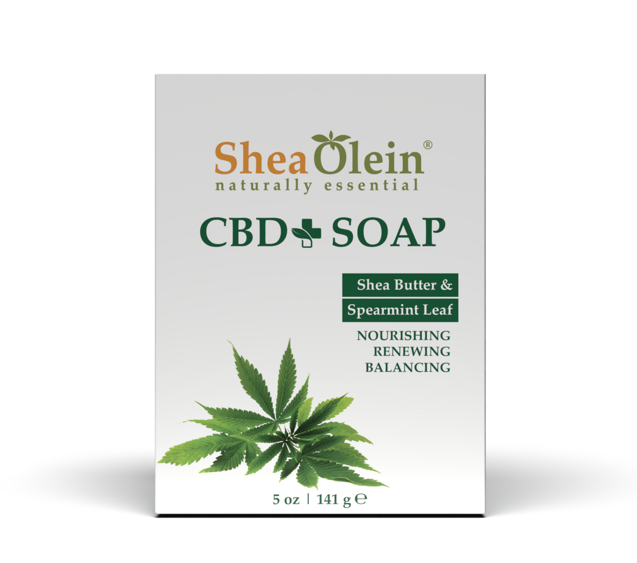 CBD Bar Soap with Shea Butter and Spearmint leaf 5oz