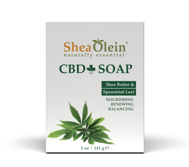 CBD Bar Soap with Shea Butter and Spearmint leaf 5oz