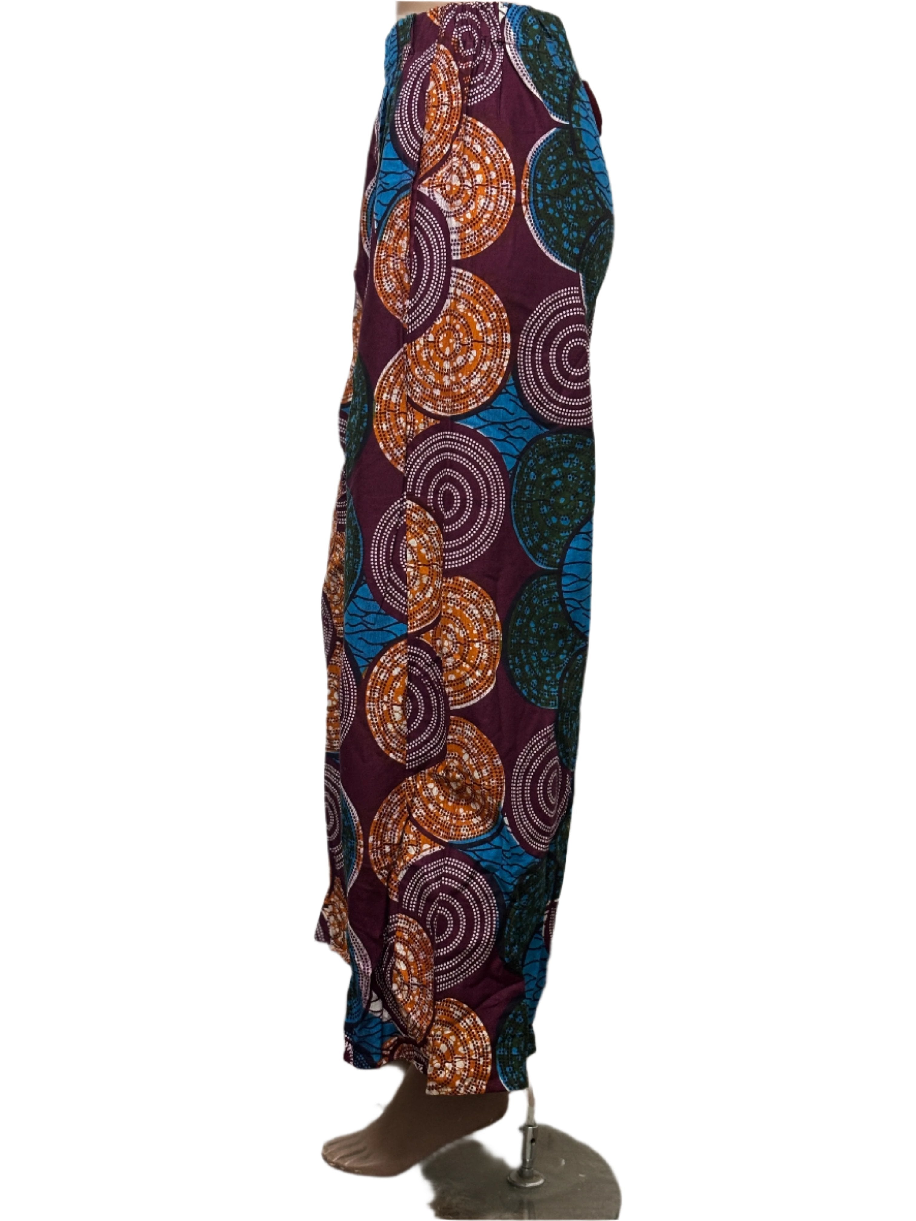 Women african pattern pants with pockets