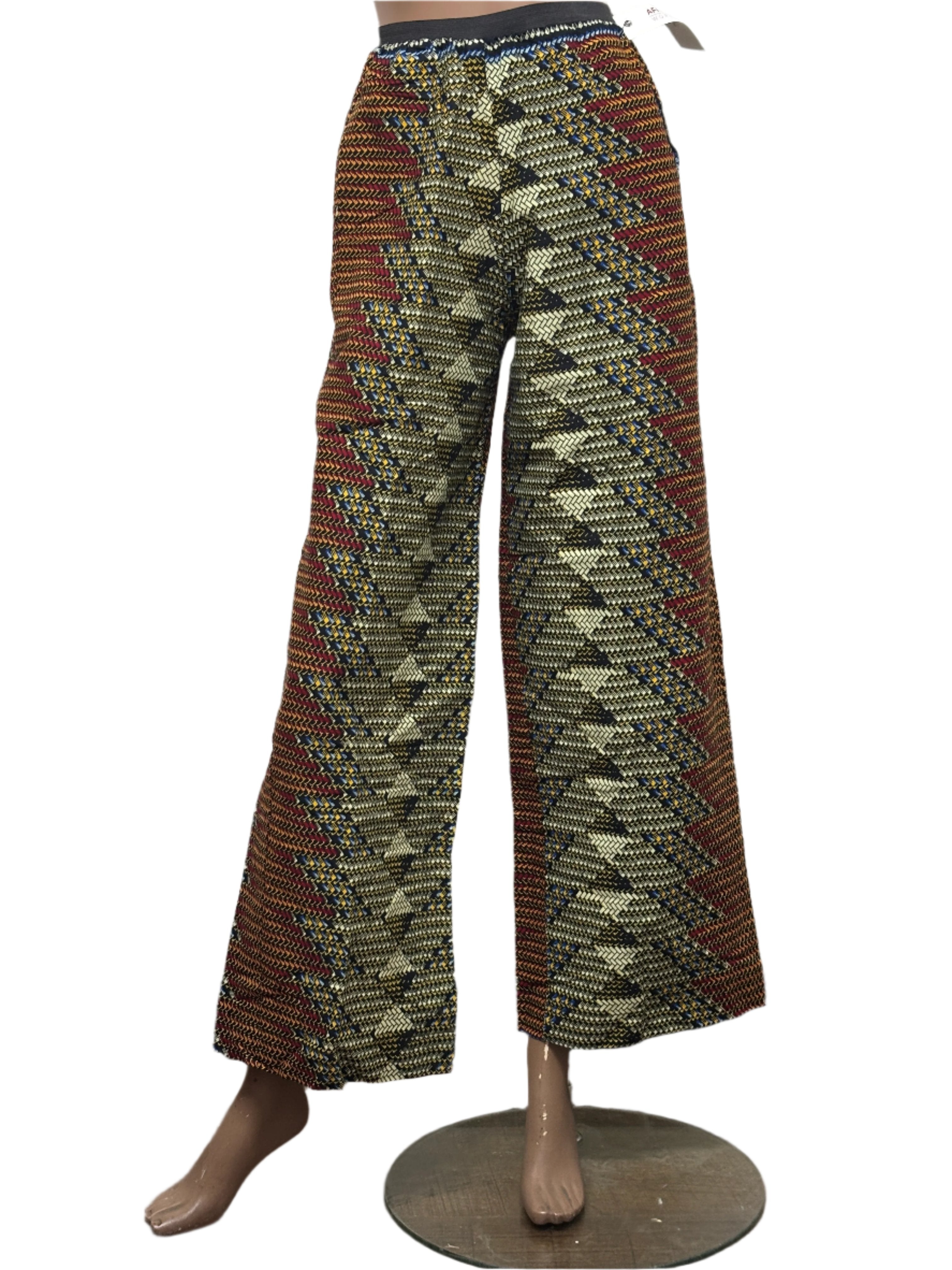 Women african pattern pants with pockets