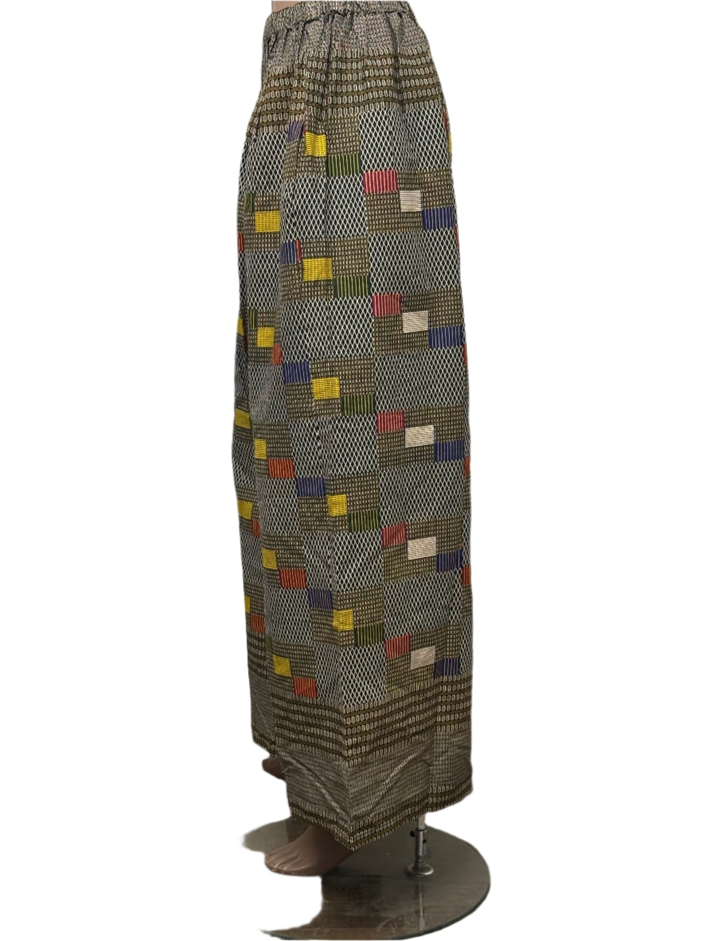 Women african pattern pants with pockets