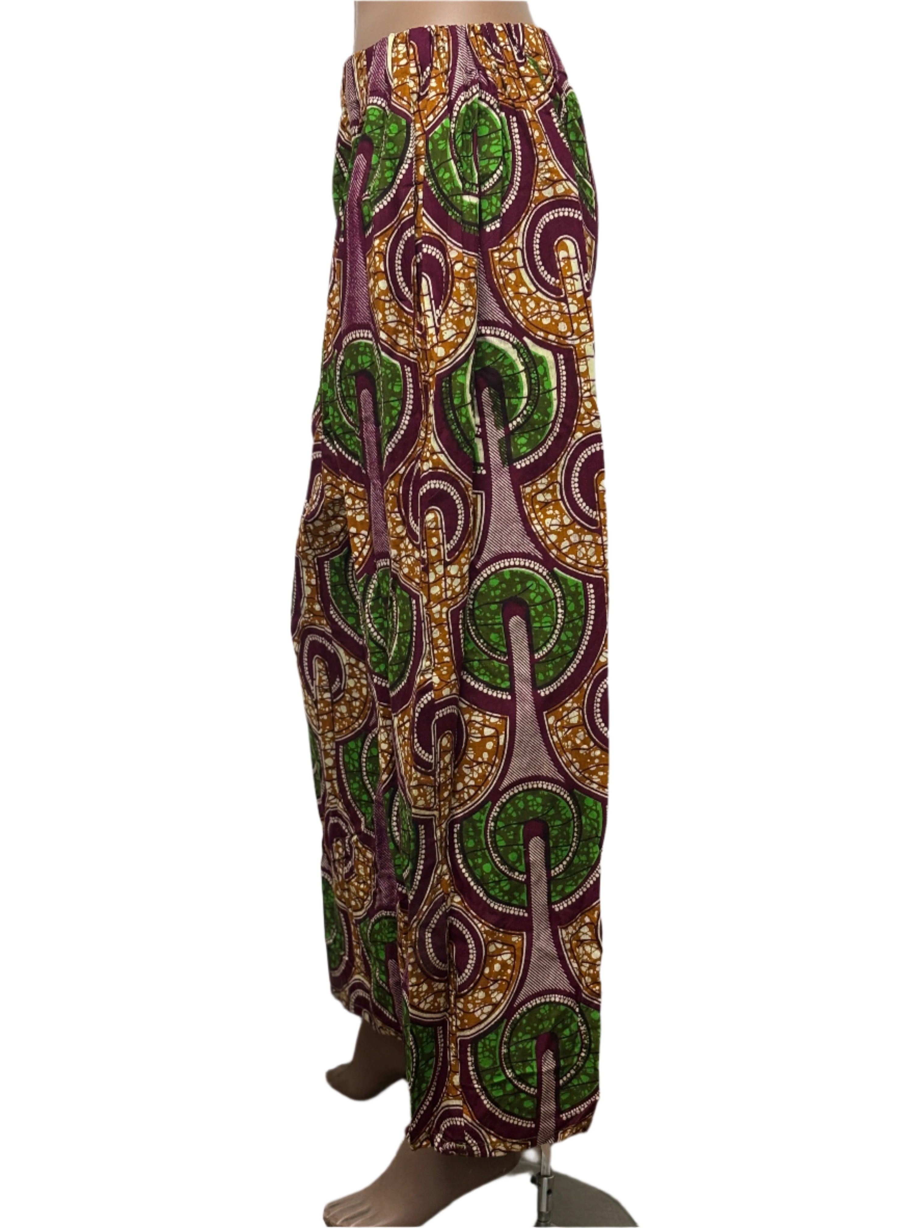 Women african pattern pants with pockets