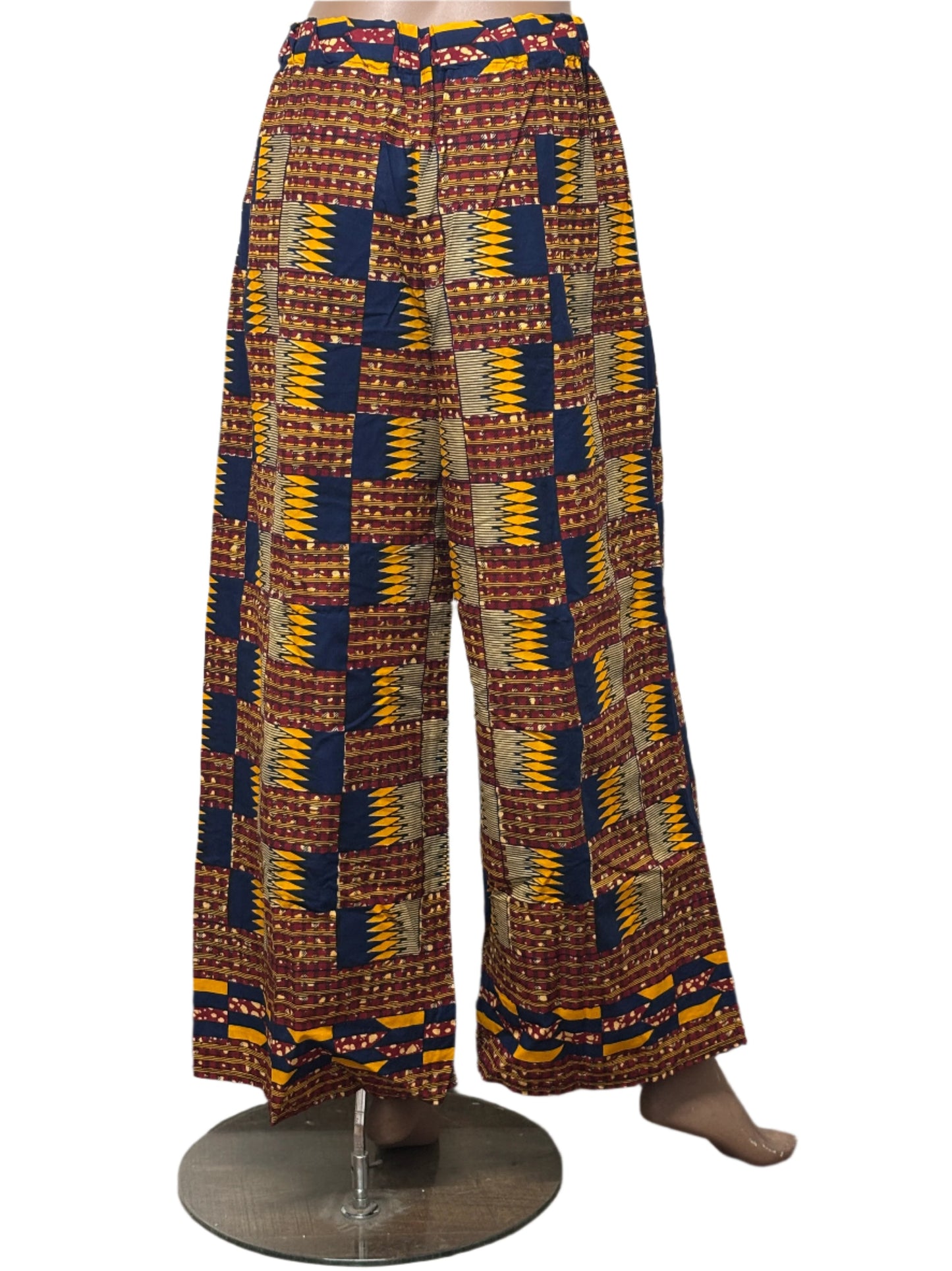 Women african pattern pants with pockets