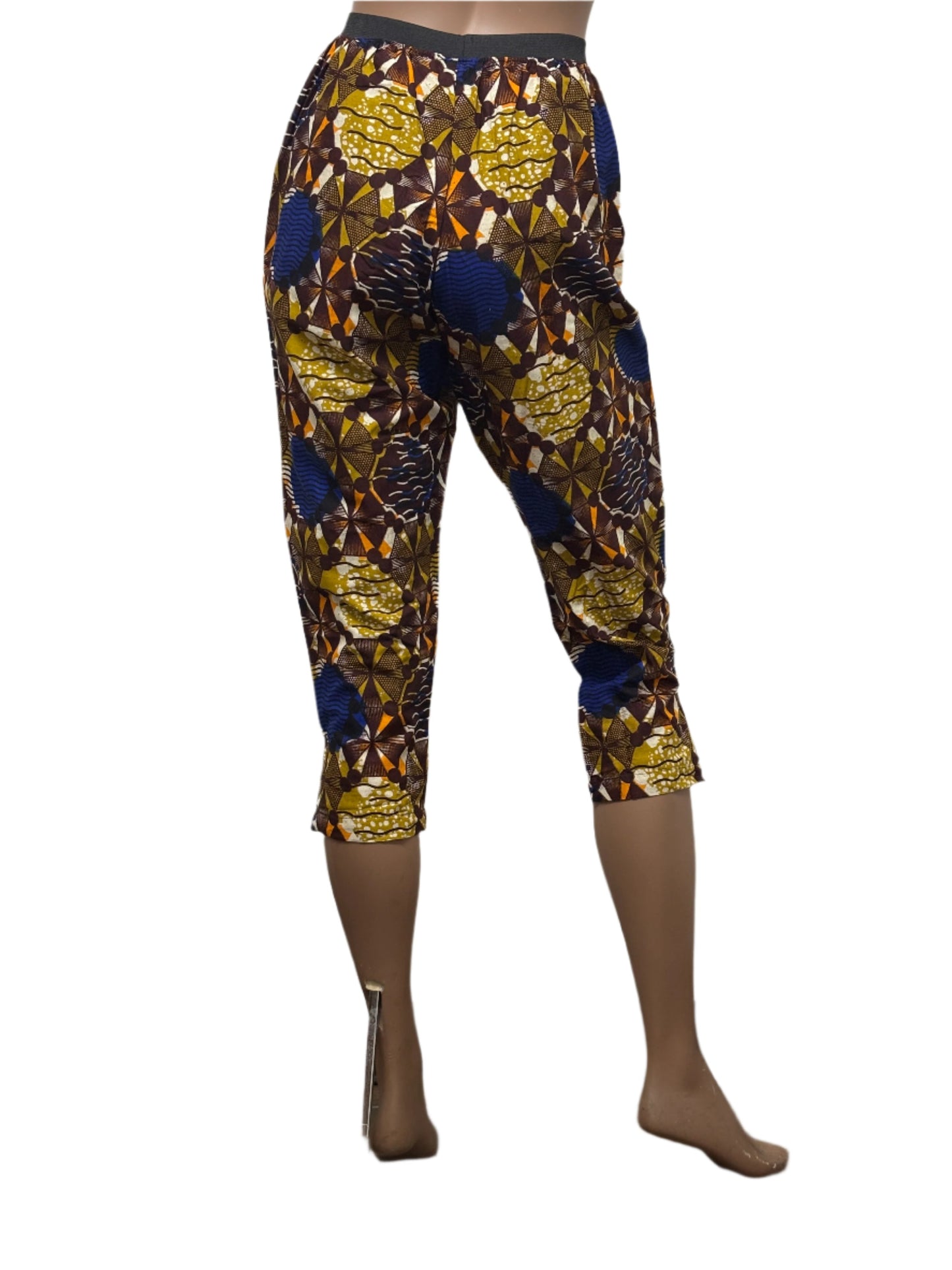 Women african pattern pants with pockets