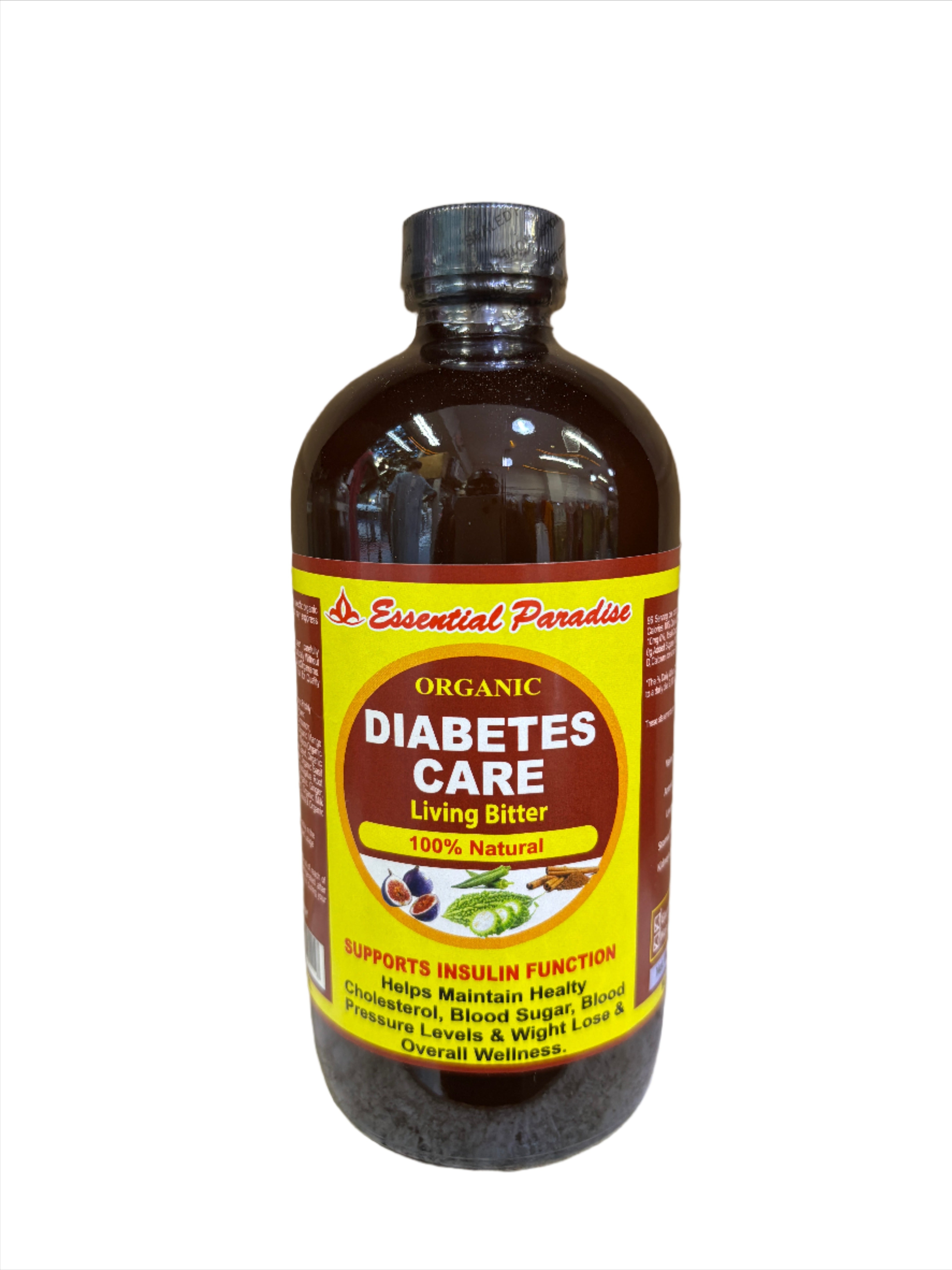 Organic Diabetes Care Living Bitter, a herbal supplement 16oz