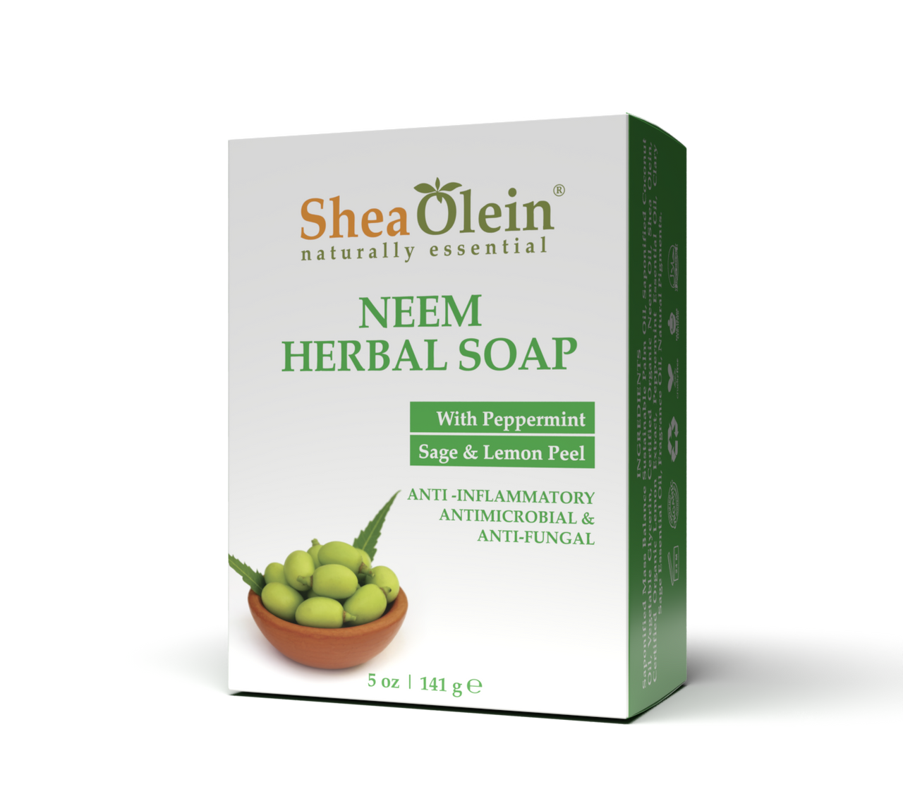 Neem Herbal Soap with Peppermint, Sage & Lemon Peel 5oz