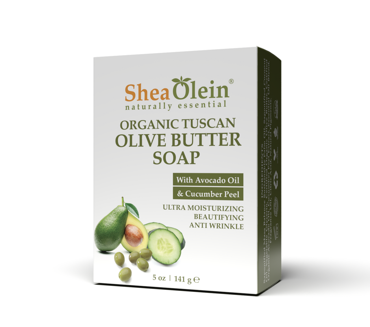 Organic Tuscan Olive Butter Soap with Avocado Oil & Cucumber Peel 5oz