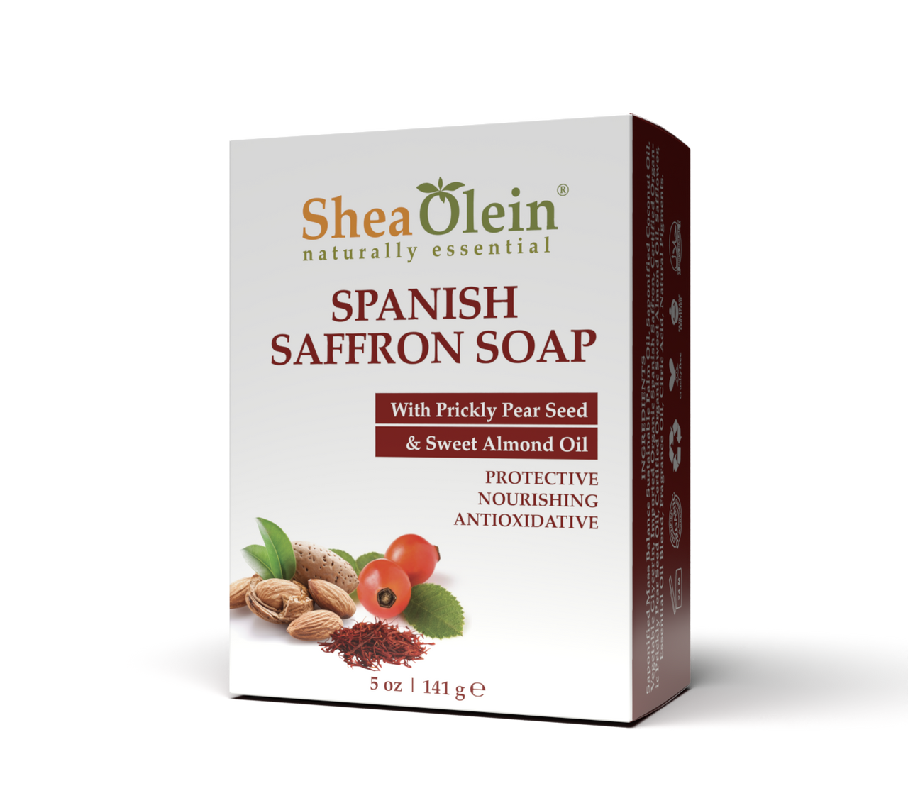 Spanish Saffron Soap with Prickly Pear Seed & Sweet Almond Oil 5oz