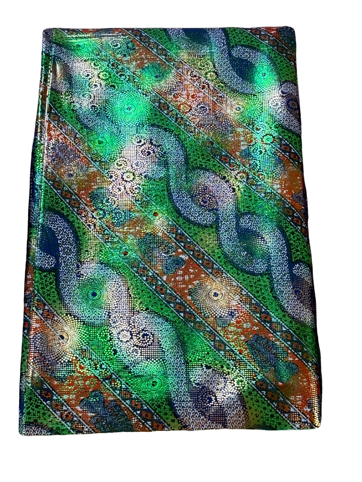 African print fabric with foil pattern