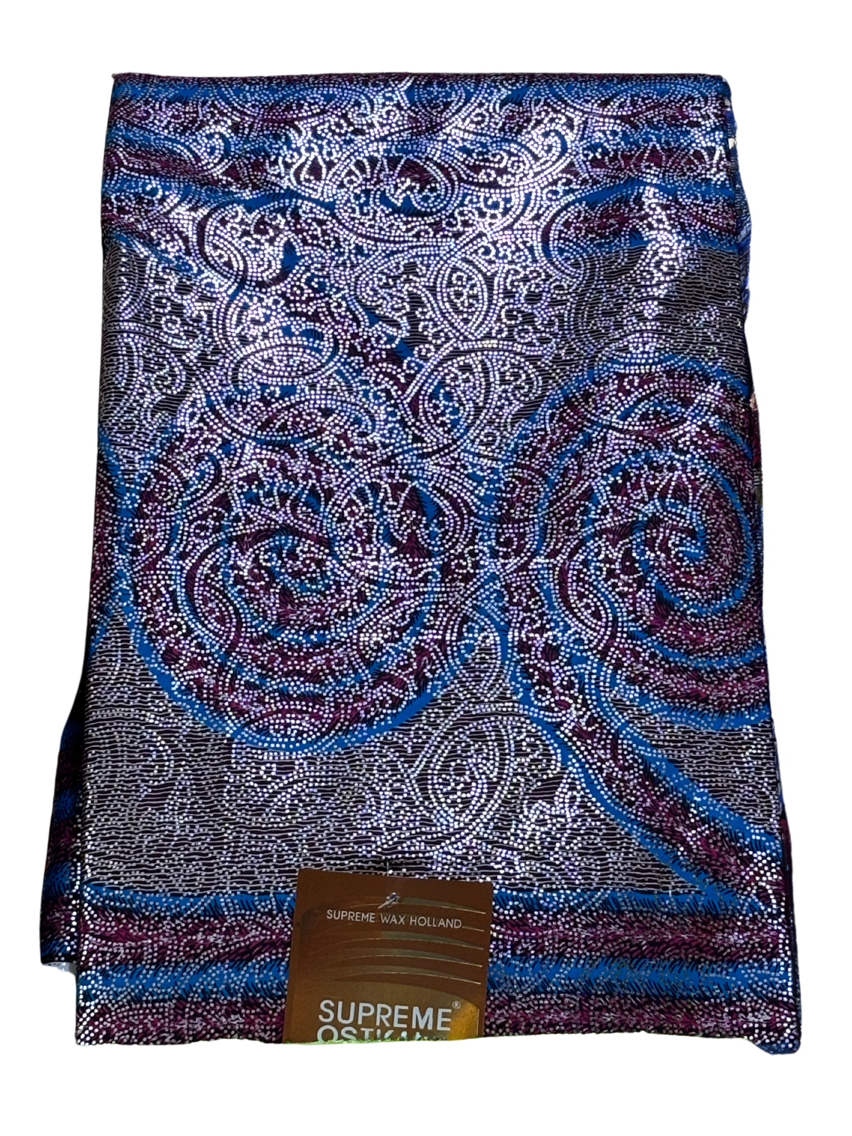 African print fabric with foil pattern