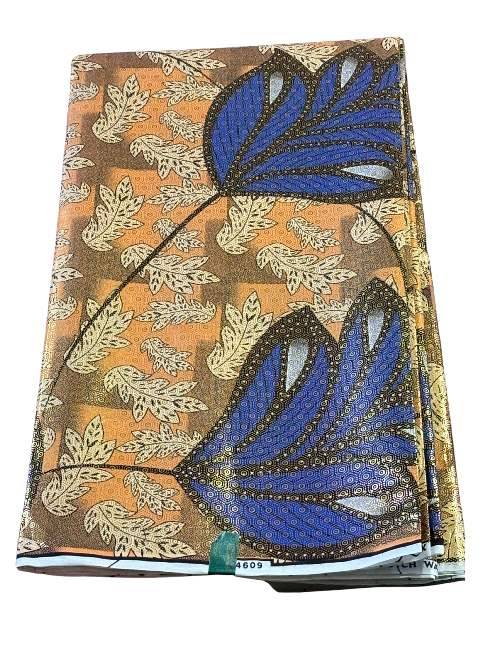 African print fabric with foil pattern